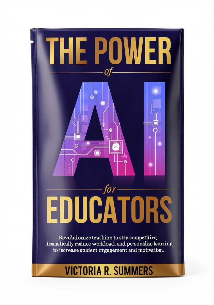 Installing AI Power Series Kindle eBook The Power Of AI Education Guide 176 Pages on a wooden desk