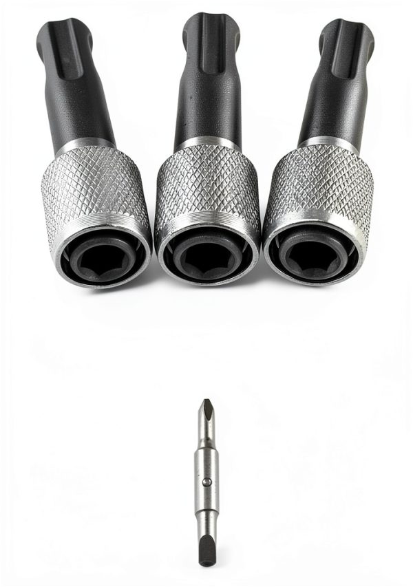 Mesee 5 Pieces SDS-Plus Shank Drill Chuck Adapters SDS PLUS to 1/4" Hex Socket Adapter Converter 1/4 Inch Hex Shank Screwdriver Drill Bit Holder for Electric Hammer Impact Drills-4