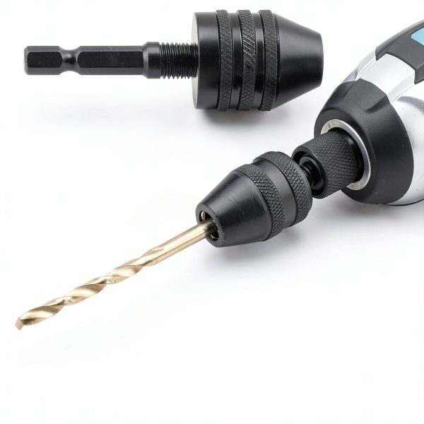 RZJZGZ 3 Pcs Keyless Drill Chuck Bit 1/4 Inch Hex Shank Keyless Drill Chuck Conversion Tool,0.3-6.5 mm&0.3-3.6 mm&0.8-8mm Quick Screwdriver Drill Adapter for Micro Drill Bit-7