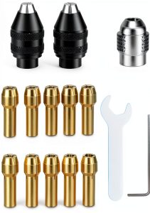 Drill Chuck Collet Set FilwW 16PCS 0.8-3.2mm Quick‑Change Adapter-0