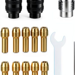 Drill Chuck Collet Set FilwW 16PCS 0.8-3.2mm Quick‑Change Adapter-0