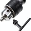 Yakamoz 1.5-10mm 1/16" - 3/8" Capacity Key Drill Chuck for Air Impact Wrench Converter Conversion Tool | 1/2 Inch Socket Square Female Adapter-0