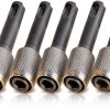 Mesee 5 Pieces SDS-Plus Shank Drill Chuck Adapters SDS PLUS to 1/4" Hex Socket Adapter Converter 1/4 Inch Hex Shank Screwdriver Drill Bit Holder for Electric Hammer Impact Drills-0