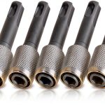 Mesee 5 Pieces SDS-Plus Shank Drill Chuck Adapters SDS PLUS to 1/4" Hex Socket Adapter Converter 1/4 Inch Hex Shank Screwdriver Drill Bit Holder for Electric Hammer Impact Drills-0