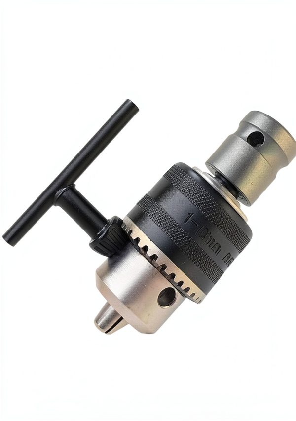 Yakamoz 1.5-10mm 1/16" - 3/8" Capacity Key Drill Chuck for Air Impact Wrench Converter Conversion Tool | 1/2 Inch Socket Square Female Adapter-4