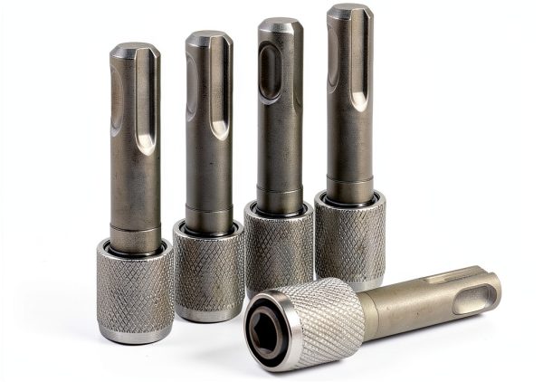 Mesee 5 Pieces SDS-Plus Shank Drill Chuck Adapters SDS PLUS to 1/4" Hex Socket Adapter Converter 1/4 Inch Hex Shank Screwdriver Drill Bit Holder for Electric Hammer Impact Drills-7
