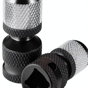 2 PCS impact wrench adapter quick-release Design Upgraded to Heavy-Duty Thickness 1/2 Square Drive to 1/4 Hex Female Socket, Impact Drill Adapter, CrMo Steel-0